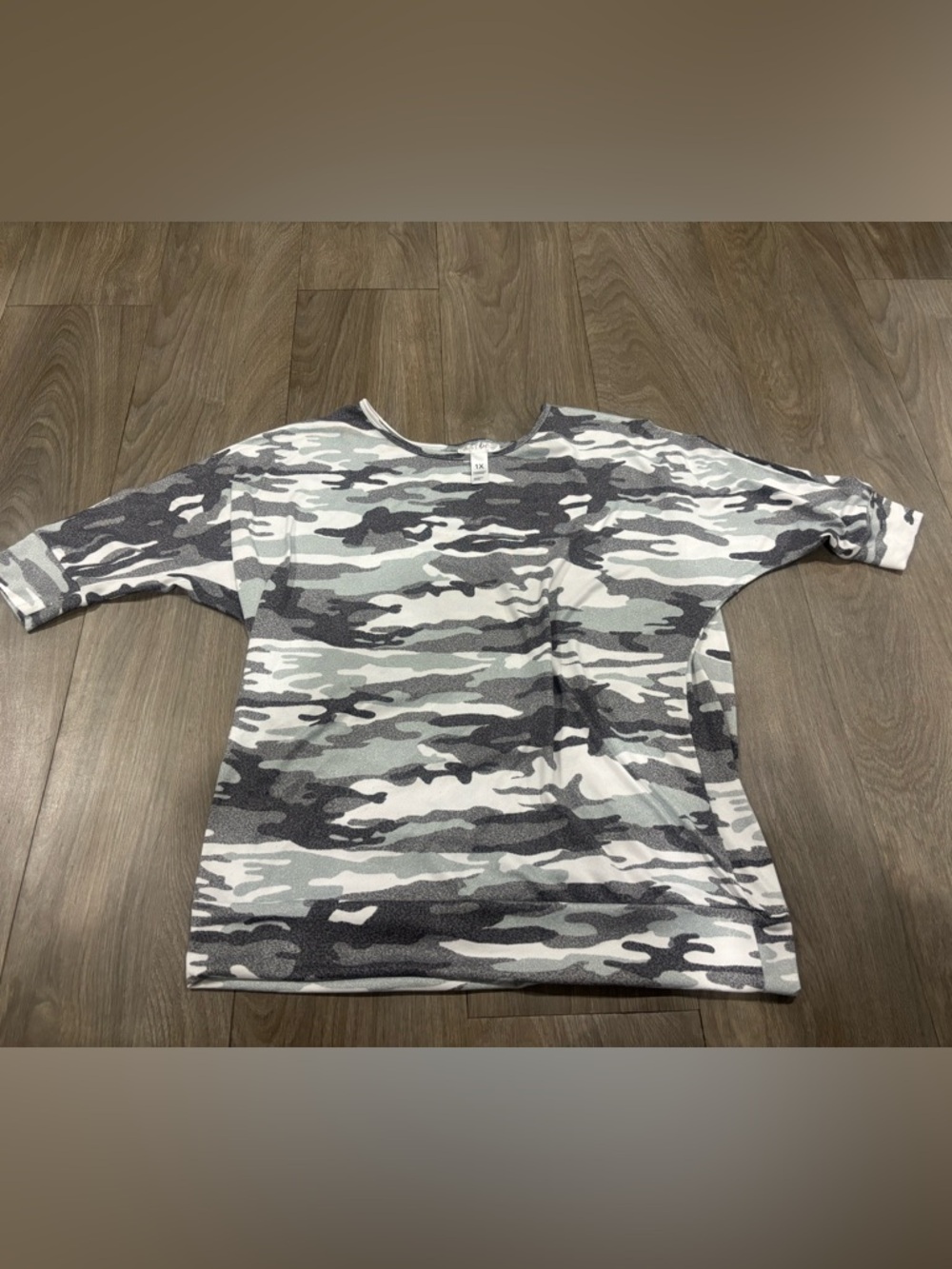 just be Grey Camo Short Sleeve Tee